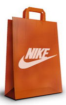 colored flat handles white kraft bags with logo