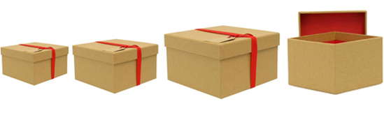recycled kraft gift boxes