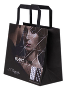 flat handle white bags with full color printing