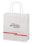 twisted handles white kraft paper bags with logo