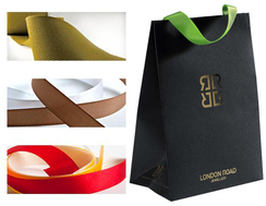 laminated paper bags with ribbon handle