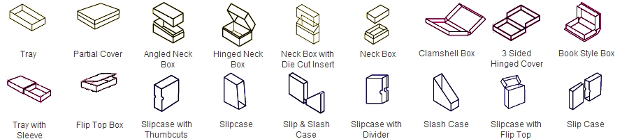 rigid boxes styles