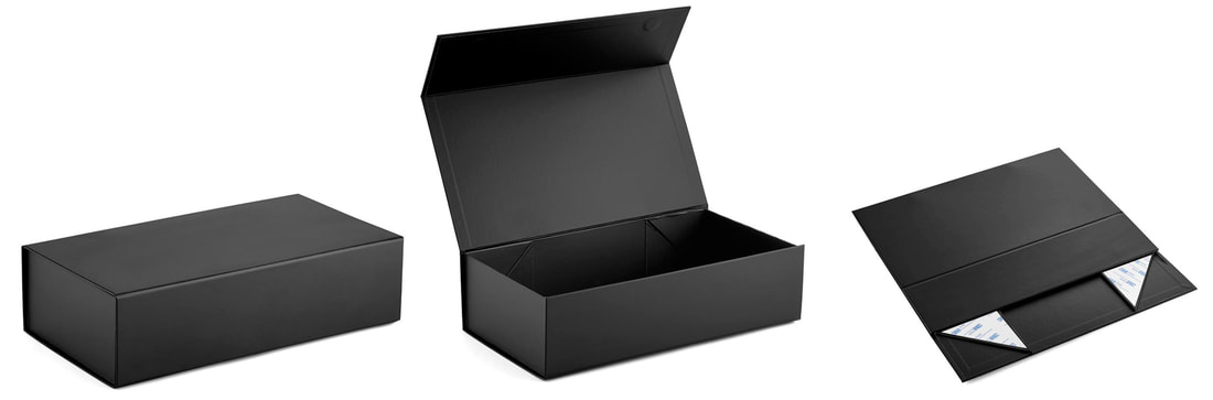 black color foldable gift boxes