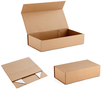 Foldable kraft gift boxes with magnetic