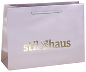 euro tote paper bags with hot stamping logo