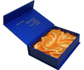 hinged lid rigid boxes with satin silk insert