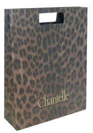 die cut handle luxury paper bags with hot stamping logo