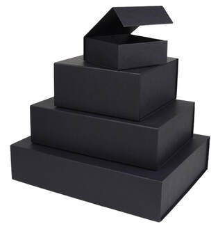 black color foldable gift boxes