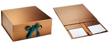 copper color foldable gift boxes