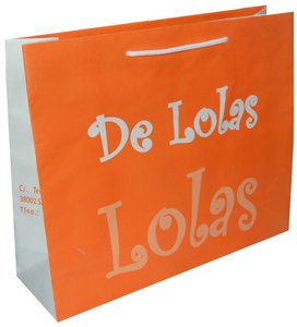 Printed White Kraft Paper Bags WIth Rope Handle