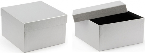 silver color kraft gift boxes